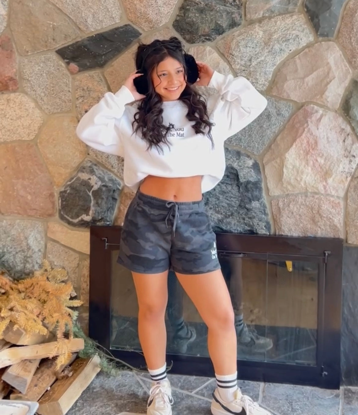 Meet You on the Mat Camo Shorts